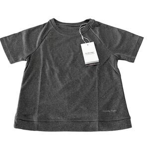 Moody Tiger Gray Back Open Athletic Short Sleeve Shirt Size Girl's 7/8 NWT